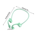 thumbnail image 2 of Open Ear Bone Conduction Headphones Bluetooth 6.0 Sports Earbuds with Mic, IPX7 Waterproof Sweatproof Headset for Running, Cycling, Lightweight Stereo Sound with Fast Charging (Green), 2 of 5