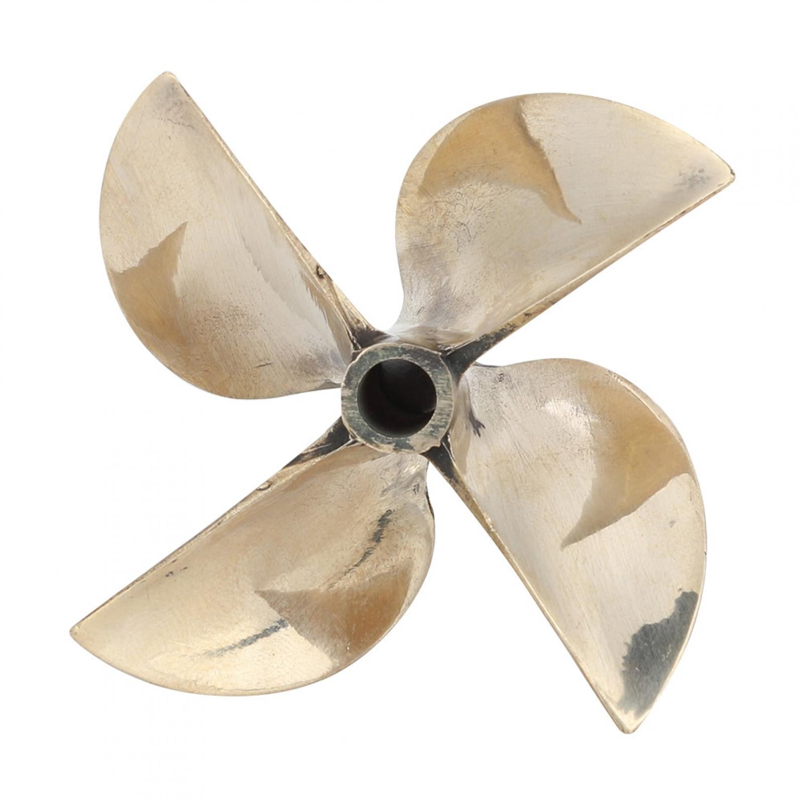 WOOD PROPELLER WITH BRASS HUB PLATE AND RED TIPS 