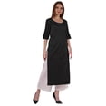 thumbnail image 2 of Bimba Kurti Longue Droite pour Femmes, Tunique à Manches Longues Imprimée, Haut Décontracté d'Été, Kurta Formelle, 2 of 7
