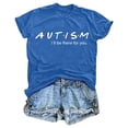 thumbnail image 2 of CHENge Women's Autism Awareness O Neck T-Shirt Accept Adapt Advocate Shirt Autism Mom Short Sleeve Tee Teacher Life Top, 2 of 2