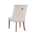 thumbnail image 3 of Linon Hale 5 Pce Upholstered Dining Set Round Table in Natural Wood/Gray Fabric, 3 of 15