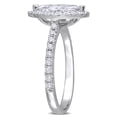thumbnail image 4 of Created Forever Women's 1ct TW Lab Grown Diamond 14k White Gold Marquise Halo Engagement Ring, 4 of 10