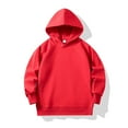 thumbnail image 2 of Zshosam Cute Baggy Hoodies for Girls Baby Girl Clothes Long Sleeve Hoodie Sweatshirt Toddler Fall Winter Size 7T 8T,(Red 7-8 Years), 2 of 3