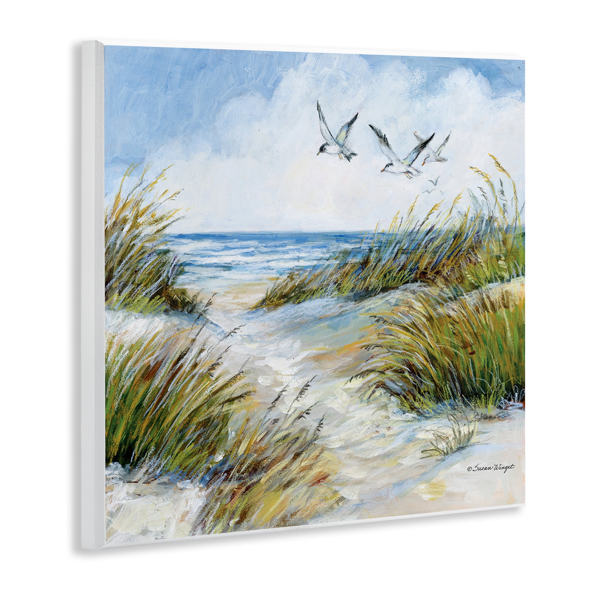 Stupell Industries Beach Path Seagulls Overhead Wall Plaque Art, design by Susan Winget