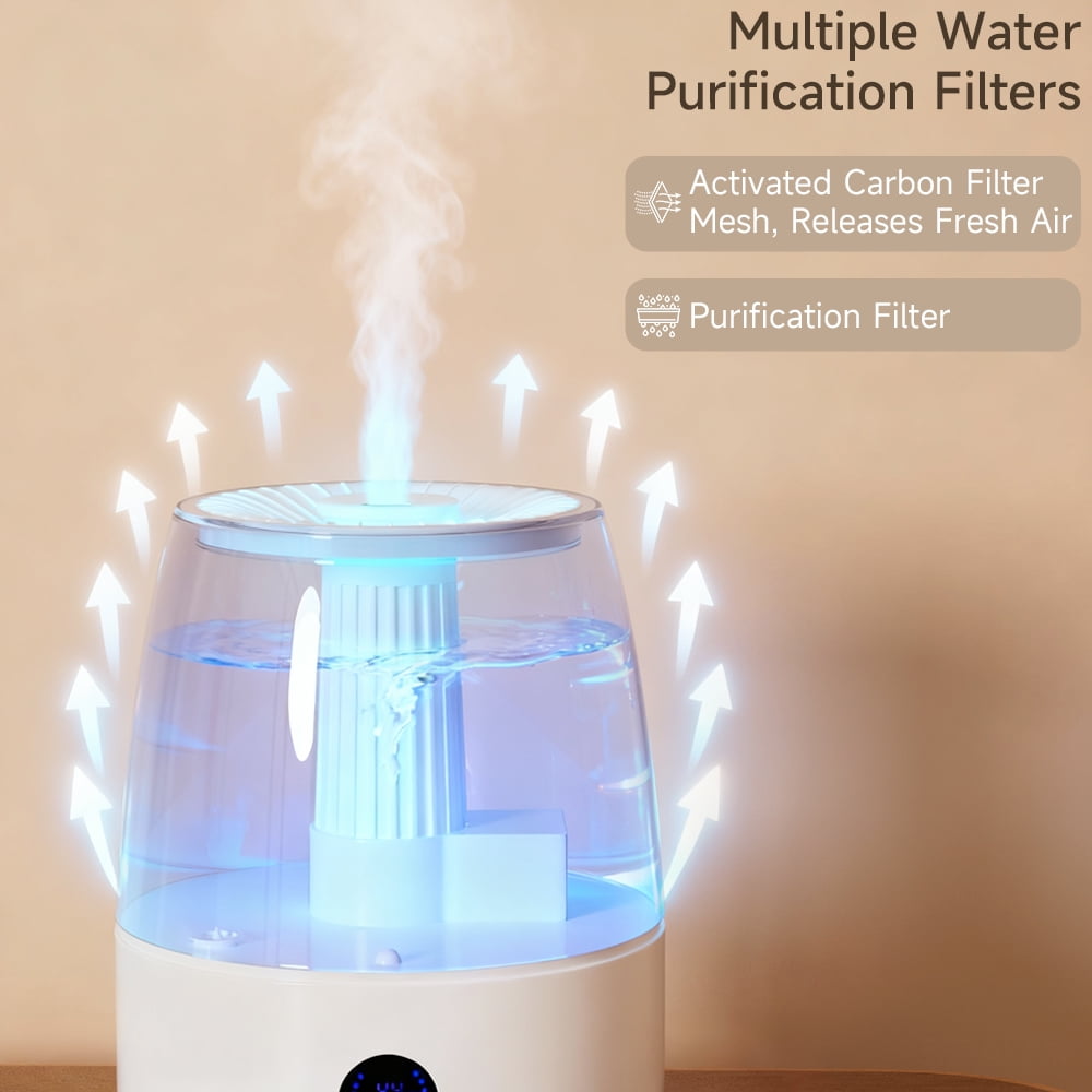 Humidifiers for Bedroom Large Room Home, 6.8L Cool Mist Top Fill Essential Oil Diffuser for Baby & Plants&Pet, Large capacity With remote control