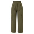 thumbnail image 6 of Womens High Waisted Wide Leg Cargo Pants Baggy Casual Work Pants with 4 Pockets, 6 of 9