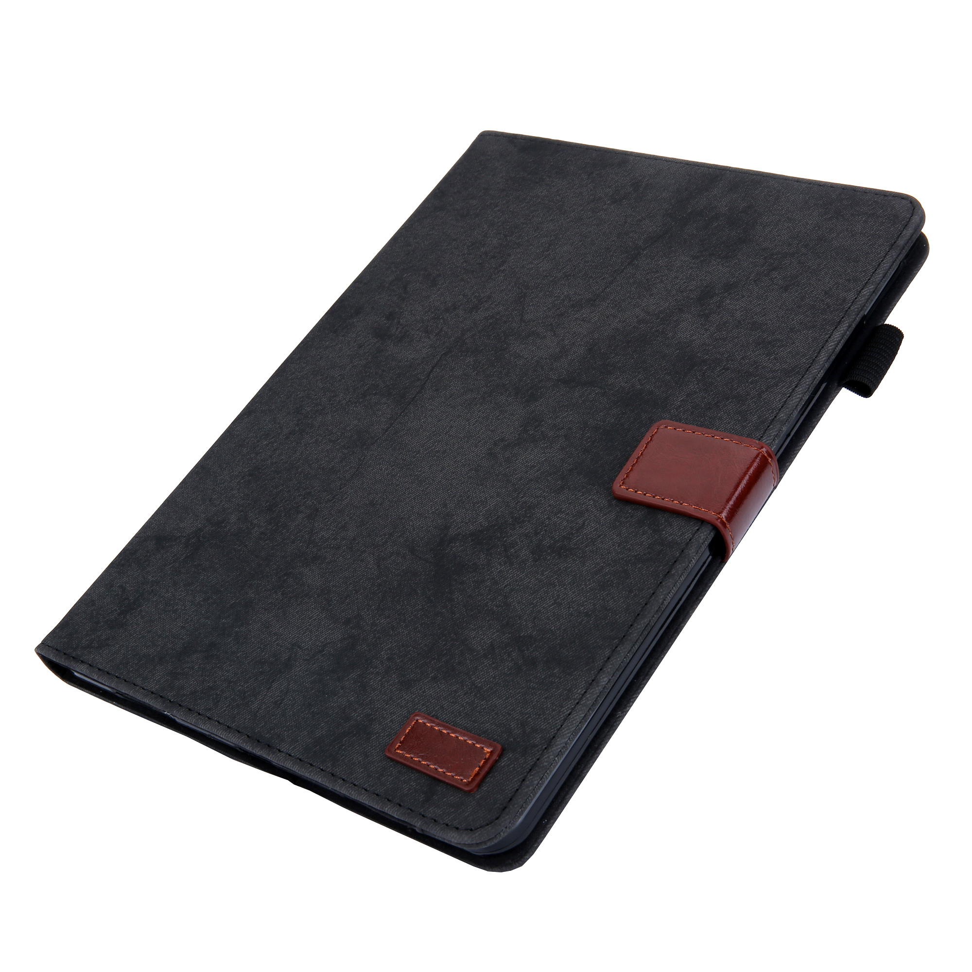 for iPad 10th Gen 10.9" (2022) Case, Retro Card Slot Cover with Pencil Holder, Multi-Angle Viewing Stand, Pocket Design, Folio Leather Case for Apple iPad 10th Gen 10.9" - Black