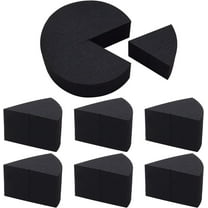 12PCS 2 Bags Triangle Powder Puff Face Paint Sponges Premium Black Half Moon Makeup Sponge Mini Applicator Wedges Cosmetic Wedges Bulk