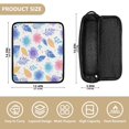 thumbnail image 3 of Hair Tools Travel Bag Heat-Resistant Curling Iron Organizer Bag with Detachable Heatproof Mat Travel Storage Case Blue and Purple Flowers, 3 of 8