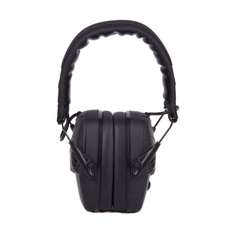BenchMaster Rifleman TAC Electronic Hearing Protection for Shooting Range, Tactical Ear Muffs, NRR 22, Long Gun Friendly, Black