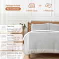 thumbnail image 6 of 3 Piece Grey Retro Greek Key Duvet Cover Set Full Size,Microfiber Comforter/Quilt Cover with Corner Ties and 2 Pillowcases,Geometric Greece Ancient Rustic All Season Soft Bedding with Zipper Closure, 6 of 8