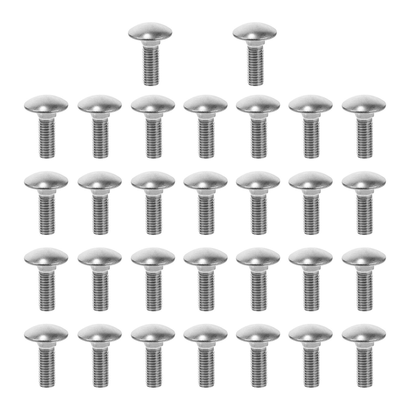30Pcs Stainless Steel Carriage Screws Carriage Bolts Shelf Screws