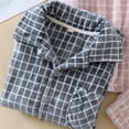 thumbnail image 4 of QLEICOM Mens Pajamas Set,Thermals for Men,Men Pajama Set Long Sleeve Flannel Pajama Sets Soft Woven Plaid 2 Piece Button Down Lounge Set, 4 of 6