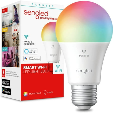

Smart Bulb WiFi Light Bulbs Color Changing Light Bulb Smart Light Bulbs that Work with Alexa & Google Assistant A19 RGB Alexa Light Bulb No Hub Required 60W Equivalent 800LM CRI>90 1Pack