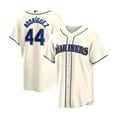 thumbnail image 1 of Seattle Mariners #44 Rodriguez - Cream Baseball Jersey with Thousand-Stitch Embroidery - L, 1 of 2
