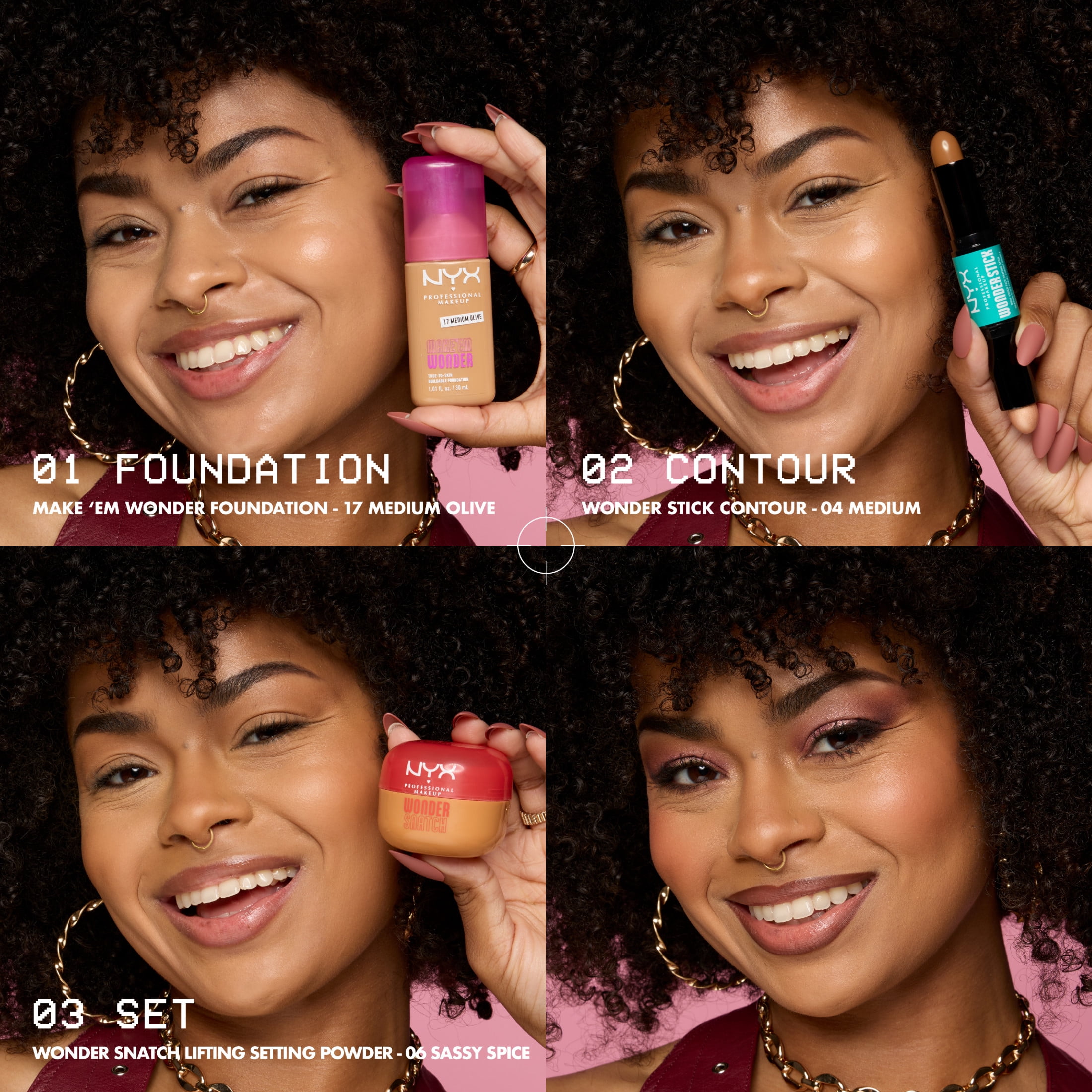 NYX Professional Makeup Make 'EM Wonder, 24H Soft Matte Foundation Makeup, DEEP EBONY 43