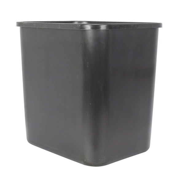 Mainstays Bathroom Trash Can, 3 Gallon Plastic Open Top Garbage Bucket Bin, Black