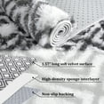 thumbnail image 3 of Hasoo Geometric Plush Shag Runner Rug, White/Grey, 2' x 6', 3 of 5