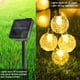thumbnail image 4 of Globo solar de luces de Navidad, 21 pies, 30 luces LED de globo solar, cadena de luces al aire libre, impermeable, de cristal, bola de burbujas, luces para patio, jardín, pérgola, cenador, bistró, fiesta, blanco cálido BANYUO Electrónica, 4 of 6