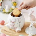 thumbnail image 4 of Ceramic Easter Bunny Shaped Storage Jar Decorative Creativeness Holiday Jar For Home Decor Gifts Multicolor 6.1X3.94X3.74 Inch, 4 of 8