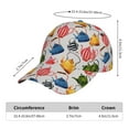 thumbnail image 2 of Salouo Watercolor Teapots Print Unisex Sports Hat, Adjustable Golf Dad Hat Outdoor Cap Mountain Dad Hat Adjustable Fit Baseball Cap for Men and Women, 2 of 6