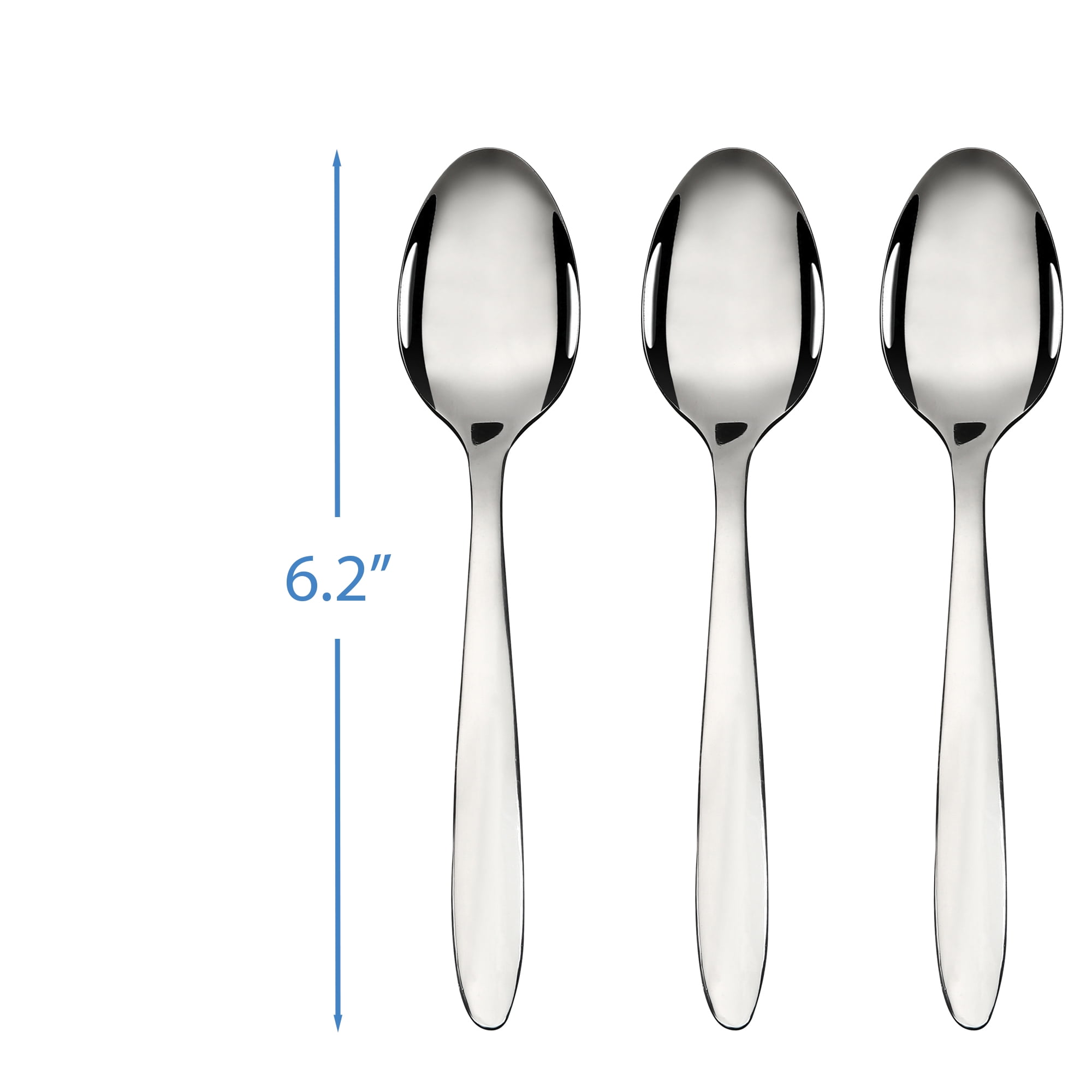 Mainstays Breck Stainless Steel Teaspoon Set, Adult 3-Piece Tableware Set