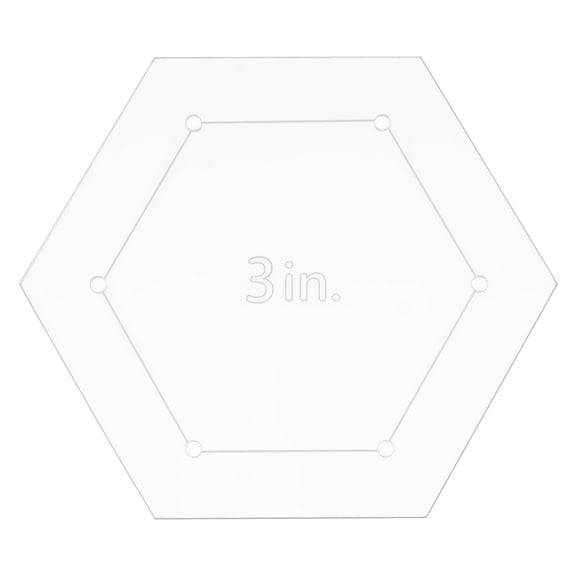 Hexagon Quilting Template Set, 3 Inch Acrylic Template for Quilting with Reserved Seam Margin, Clear Templates for DIY Sewing Crafts