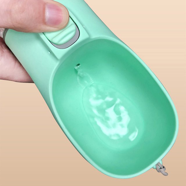 Taza para beber para perros de 380 ml dispensador de agua de plástico lavable para perros suministros para mascotas (verde) JShteea Libre de BPA