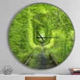 thumbnail image 2 of Designart 'Forest around Rail Way Tunnel ' Modern wall clock, 2 of 6