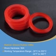 thumbnail image 3 of Uxcell 2" DN50 Silicone Rubber Flat Washer Quick Connector Gasket Red 5 Count, 3 of 5