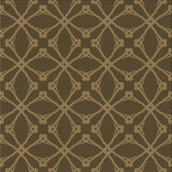 Ahgly Company Indoor Square Patterned Light Brown Area Rugs, 5' Square