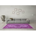 thumbnail image 3 of Ahgly Company Indoor Round Medallion Purple Traditional Area Rugs, 7' Round, 3 of 4