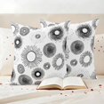 thumbnail image 3 of Geometric Black Outdoor Waterproof Pillow Covers, Abstract Grey White Boho Circle Dot Decorative Square Throw Pillowcase Sofa Cushion Sham for Patio/Couch/Chair, 18"x18" 2 Pack, 3 of 8