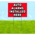 thumbnail image 1 of Auto Alarms Installed Here (18" x 24") Yard Sign, Includes Metal Step Stake, 1 of 6
