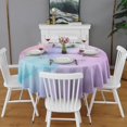thumbnail image 2 of Dreamy Pastel Sky Round Tablecloth 60"x60",Wrinkle Wipeable Table Cloth for Kitchen Dining Room Picnic Patio Party, 2 of 6