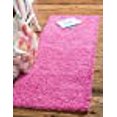 thumbnail image 2 of Unique Loom 3127922 2 ft. 2 in. x 6 ft. 5 in. Solid Shag Runner Rug, Bubblegum Pink, 2 of 5