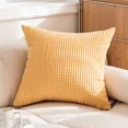thumbnail image 3 of Solo funda de almohada de pana de color liso con forma de grano de maíz, para sofá, sala de estar, oficina, 3 of 5