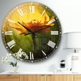 thumbnail image 2 of DesignArt Large Yellow Flower in Spotlight Large Wall Clock, 2 of 2