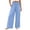 A1 Blue, variant on SAHFX Womens Linen Wide Leg Pants Smock Waist Boho Pants with Pockets High Waist Trousers Dress Baggy Trousers Long Pant Pull-On Pants Straight Leg Pants Lounge Trousers Loose Pants Solid Color Slack