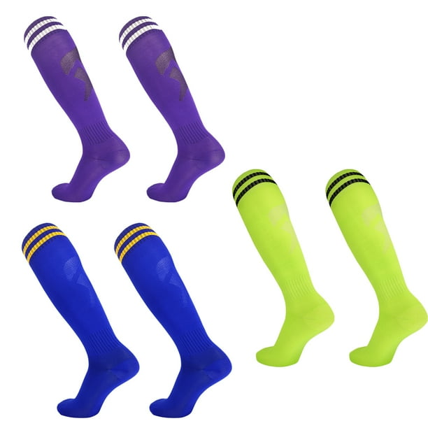 Calcetines de fútbol hasta la rodilla para adultos - 3 pares de calcetines largos de fútbol