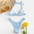 thumbnail image 3 of Maillot de Bain Deux Pièces pour Femmes, Push-Up, Col Haut, 3 of 4