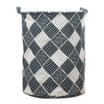 thumbnail image 3 of Patterned Linen Laundry Hamper Large Open Top for Bedroom or Bathroom - Breathable Linen Fabric Durable Design for Clothes Storage and Home Organization, 3 of 5