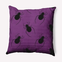 Simply Daisy 20" x 20" Crawling Spiders Indoor/Outdoor Polyester Throw Pillow, Amethyst