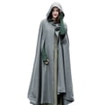thumbnail image 2 of Hooded Cloak,Cloak Button Winter Cloak Button Costume Women Cloak Costume Button, 2 of 5