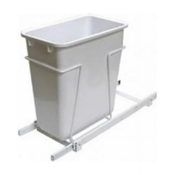 Feeny FESBM15 1 35WH 35Q Single Bottom Mount WasteBin, White - 14.75 W x 16 D in.