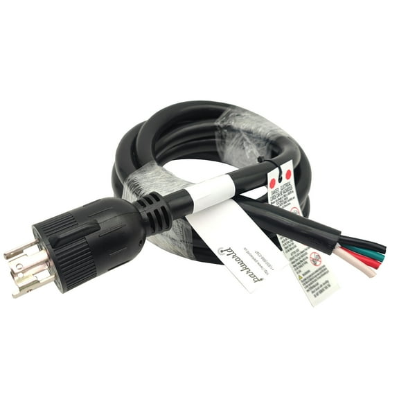 Parkworld 63562 L15-30P Generator 4-Prong 30amp 250volt Twist Lock NEMA L15-30 Plug Power Cord, UL Listed (10FT)