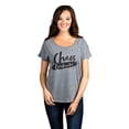 thumbnail image 2 of Thread Tank Chaos Coordinator Women's Fashion Relaxed Slouchy Dolman T-Shirt Tee Heather Grey 3X-Large, 2 of 4