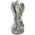 thumbnail image 5 of Northlight LED Solar Lighted Angel with Cross Garden Statue - 19", 5 of 9