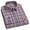 Pink#8, variant on Men’s Flannel Plaid Shirt Button Down Long Sleeve Casual 2025 Fall Lapel Dress Shirts with Chest Pocke