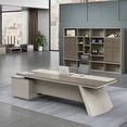 thumbnail image 2 of Executive Standing Desk Manicure Home Makeup Corner Work Desk Drafting Luxury Appoint Escritorio Para Compuradora Furniture My Lux Decor Round, 2 of 14